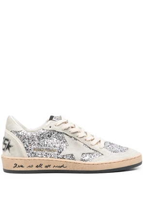 Golden Goose Ball-Star glitter low-top sneakers - Neutrals