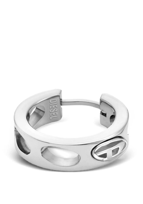 Diesel Oval-D hoop earring - Silver
