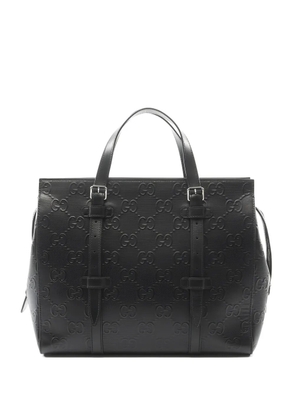 Gucci Pre-Owned 2010 GG-embossed leather tote bag - Black