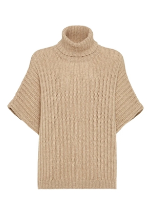 Brunello Cucinelli roll-neck cashmere sweater - Neutrals