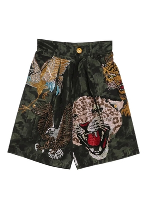 PENULTIMATE crystal-embellished shorts - Green