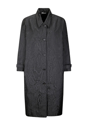 Stefano Mortari textured buttoned trench coat - Black