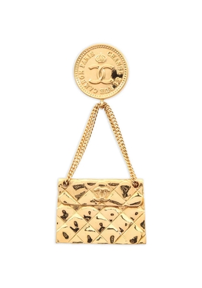 CHANEL Pre-Owned 1986-1988 bag brooch - Gold