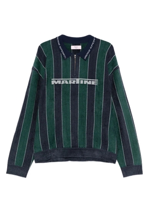 Martine Rose logo-patch polo top - Green