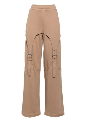 Blumarine guêpière cotton track pants - Brown