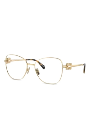 Miu Miu Eyewear geometric-frame glasses - Gold
