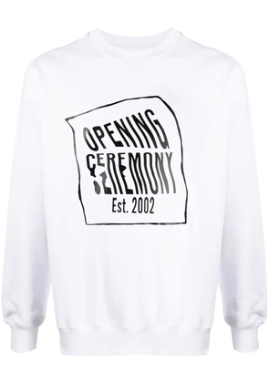 Opening Ceremony warped-logo cotton sweatshirt - White