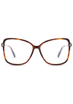 TOM FORD Eyewear butterfly frame glasses - Brown