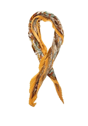 Hermès Pre-Owned 1990-2010 Decoupages Pleated Silk Scarf scarves - Yellow