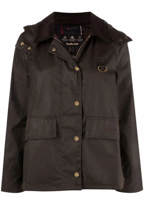 Barbour Avon wax-cotton hooded jacket - Green