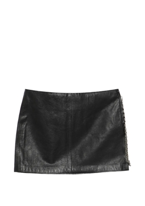 Alexander Wang low-rise leather skirt - Black