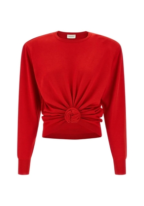 Magda Butrym draping knot wool knitwear - Red