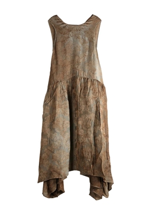 Uma Wang Avery sleeveless midi dress - Brown