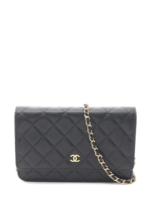 CHANEL Pre-Owned 2019 diamond-quilting chain shoulder bag - Black