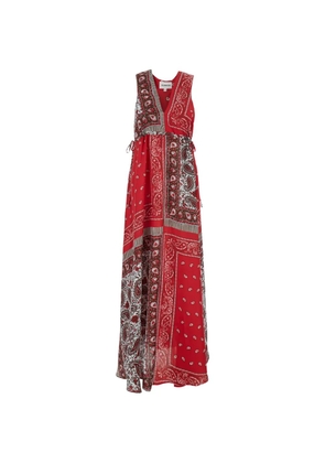 P.A.R.O.S.H. V-neck paisley maxi dress - Red