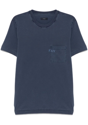 Fay logo-print T-shirt - Blue