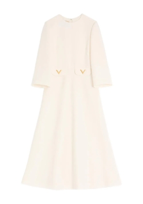 Valentino Garavani midi crepe couture dress - Neutrals