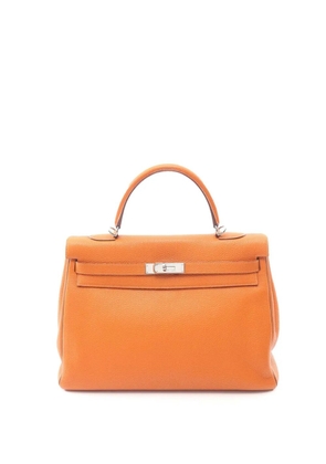 Hermès Pre-Owned 2005 HERMES Kelly 35 Togo leather leather Togo leather Orange Brown Gold Potiron orange Used Women handbag