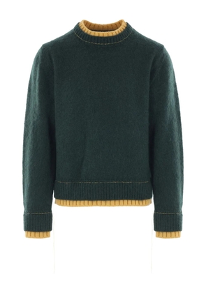 sacai contrasting-trim sweater - Green