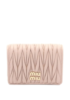 Miu Miu Pre-Owned 2020s Matelassé leather wallet - Neutrals