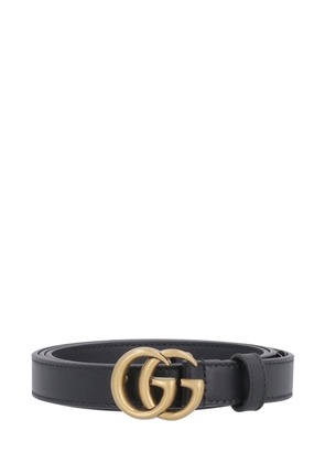 Gucci Double G-buckle leather belt - Black