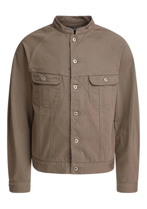 nonnative mandarin-collar buttoned jacket - Neutrals