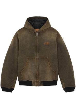MM6 Maison Margiela hooded denim jacket - Green