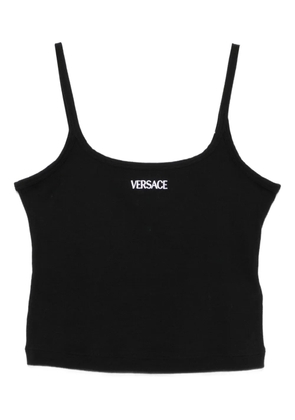 Versace logo-embroidered top - Black