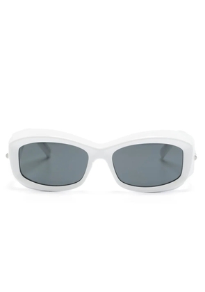 Givenchy Eyewear logo-engraved rectangular-frame sunglasses - White