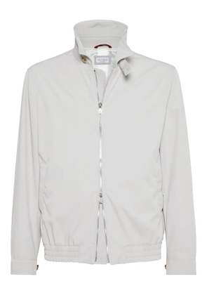 Brunello Cucinelli zip-up bomber jacket - Neutrals