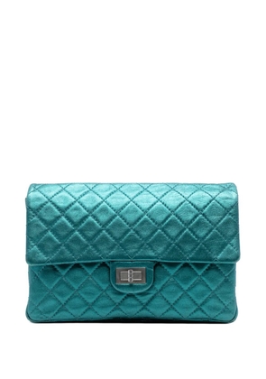 CHANEL Pre-Owned 2008-2009 Quilted Metallic Calfskin Reissue 2.55 Flap 226 shoulder bag - Blue