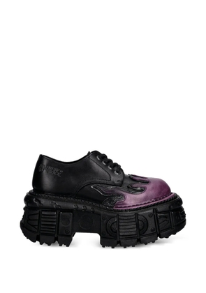 NEW ROCK M-TANK1553-C16 lace-up platform boots - Black