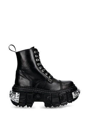 NEW ROCK M-WALL083C-S4 lace-up platform boots - Black