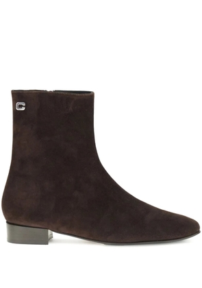 Carel Paris zip-detail suede boots - Brown