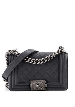 CHANEL Pre-Owned Boy Flap Bag Quilted Caviar Small crossbody bag - Grey