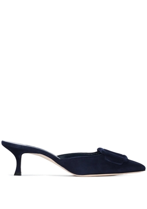 Manolo Blahnik 50mm Maysale mules - Blue