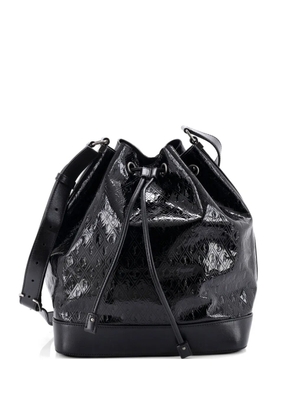 Saint Laurent Pre-Owned Le Monogramme Monogram All Over Embossed Leather Medium bucket bag - Black