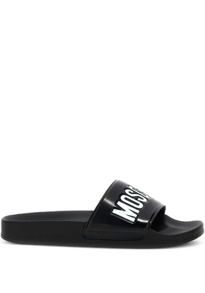 Moschino logo-embossed slides - Black