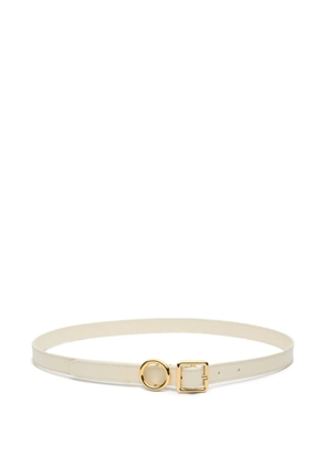 Jacquemus The Regalo circle-buckle leather belt - White