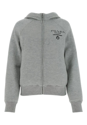 Prada cashmere-blend hoodie - Grey