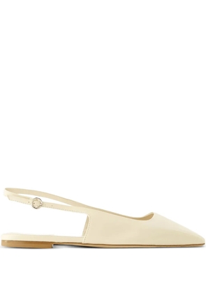 Aeyde Liya slingback leather flat pumps - White