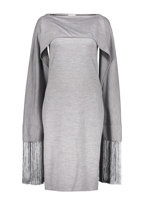 Burberry fringed-detail mini dress - Grey