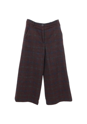 CHANEL Pre-Owned 19806-1988 checked wide-leg trousers - Red