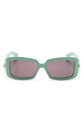 Gucci Eyewear Double G rectangle-frame sunglasses - Green