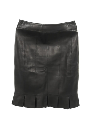 CHANEL Pre-Owned 1986-1988 Coco Mark mini skirt - Black