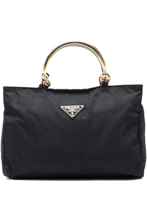 Prada Pre-Owned 2013-2026 Tessuto Metal Handle Bag handbag - Black
