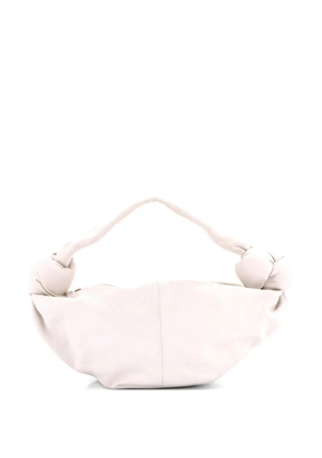 Bottega Veneta Pre-Owned Double Knot Leather Mini hobo bag - White