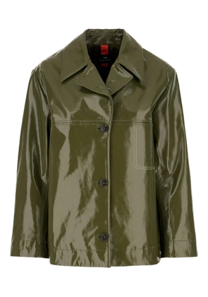 Paul Smith panelled leather jacket - Green