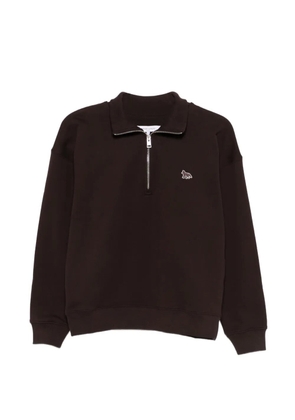 Maison Kitsuné zip Fox sweater - Brown