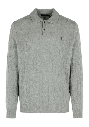 Polo Ralph Lauren cable-knit polo-neck sweater - Grey